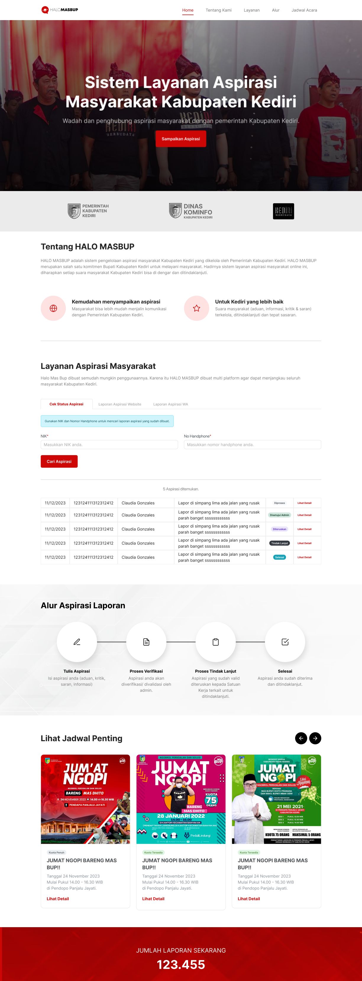 HALO MASBUP homepage